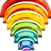 Acrylvormen "Regenboog" - 7 stuks