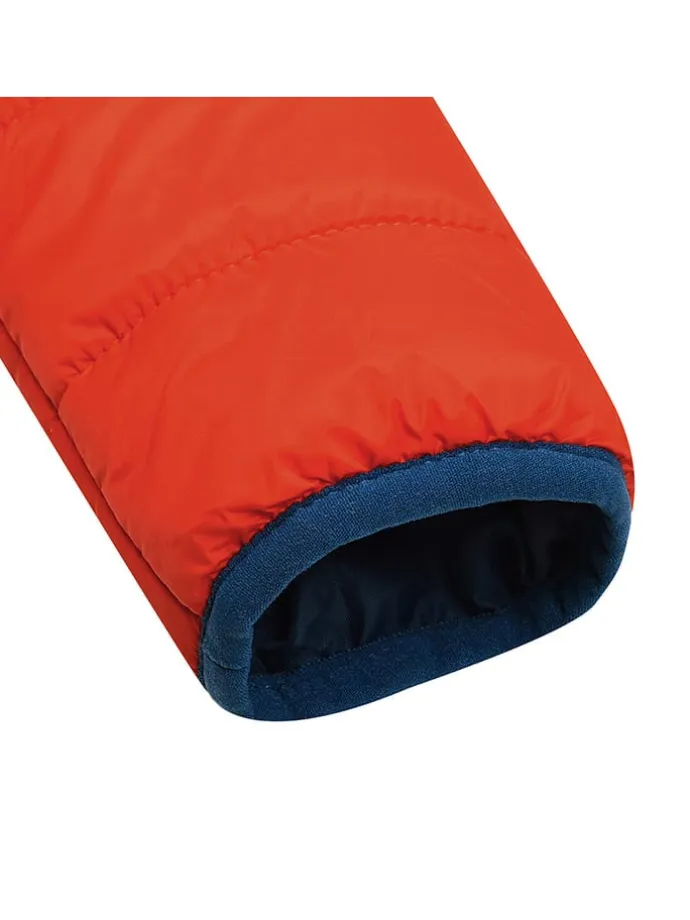 All-season doorgestikte jas "Baz" oranje/blauw