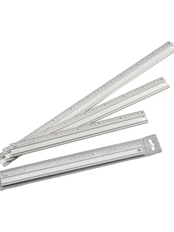 Aluminium liniaal zilverkleurig - 50 cm