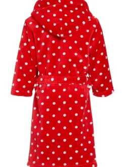 Badjas "Stippen" rood/wit