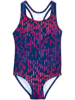 Badpak donkerblauw/roze