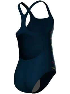 Badpak "Eco+ H-Bloom" donkerblauw/meerkleurig