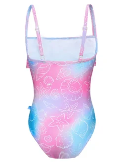 Badpak "Pearl" blauw/roze