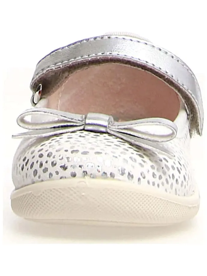 Ballerina's "Claries" wit/zilverkleurig