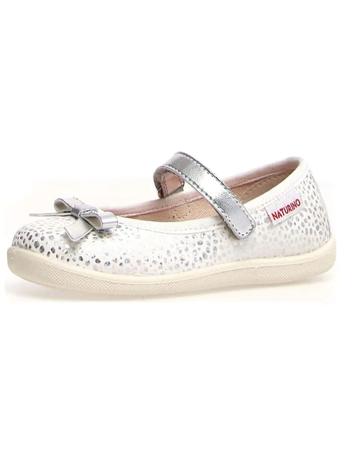 Ballerina's "Claries" wit/zilverkleurig