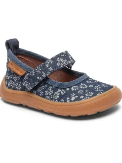 Ballerina's donkerblauw/wit