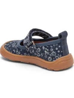 Ballerina's donkerblauw/wit