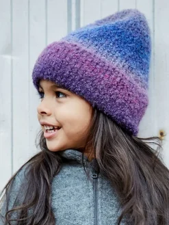 Beanie blauw/paars