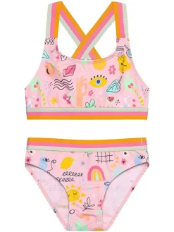 Bikini lichtroze/meerkleurig