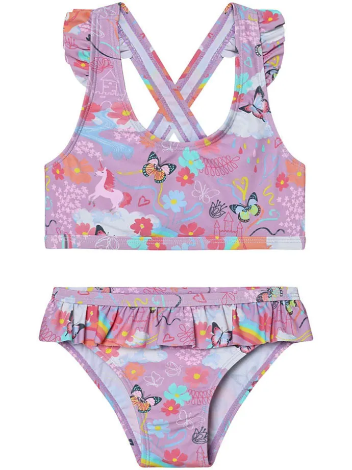 Bikini lichtroze/meerkleurig