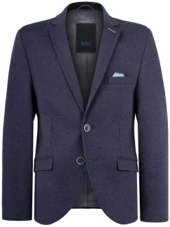 Blazer - regular fit - donkerblauw