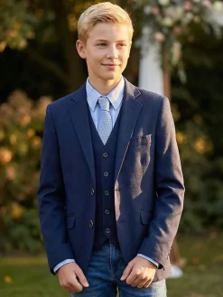 Blazer - slim fit - donkerblauw
