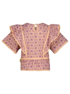 Blouse abrikooskleurig/paars