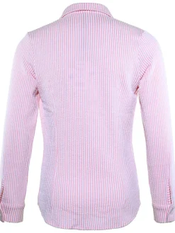Blouse lichtroze/wit