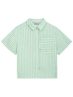 Blouse "Noa" groen/wit