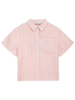 Blouse "Noa" lichtroze/wit