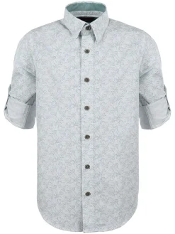 Blouse - slim fit - wit/groen