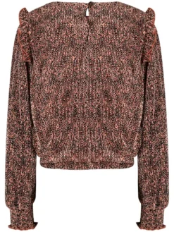 Blouse "Tisja" bruin/zwart
