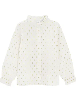 Blouse wit/goudkleurig