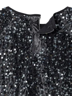 Blouse zwart/zilverkleurig