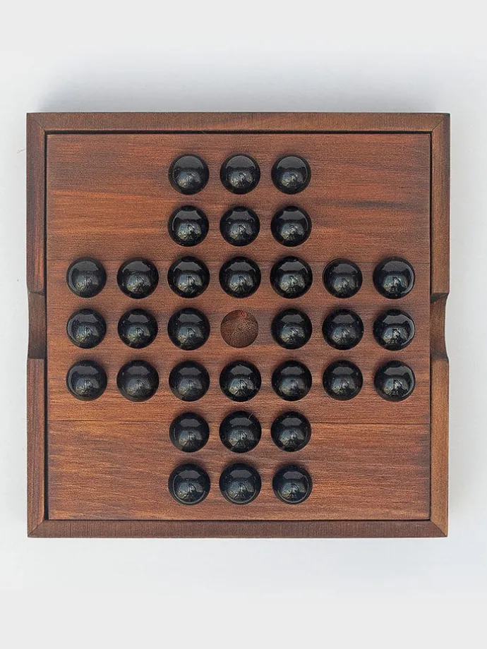 Bordspel ''Solitaire'' bruin - vanaf 8 jaar
