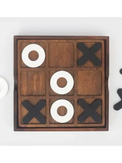 Bordspel ''Tic-Tac-Toe'' bruin - vanaf 8 jaar