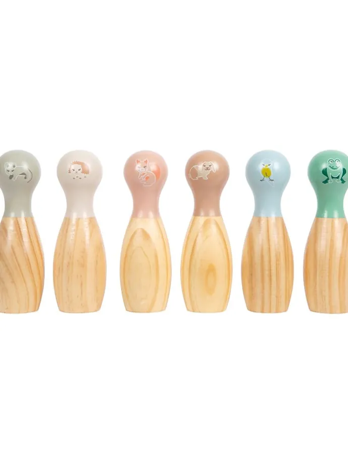 Bowling spel naturel/meerkleurig - vanaf 3 jaar
