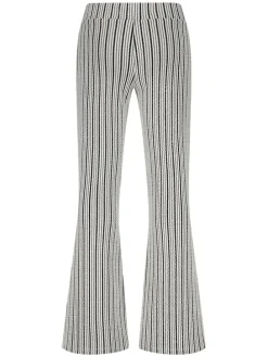 Broek crème/zwart