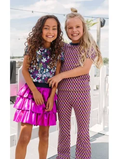 Broek roze/meerkleurig