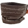 Colsjaal "Stripes brown" bruin - (L)50 x (B)24 cm
