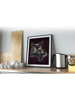 Creativiteitsset "Diamond Painting Zwarte Kat" - vanaf 4 jaar