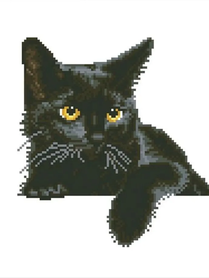 Creativiteitsset "Diamond Painting Zwarte Kat" - vanaf 4 jaar