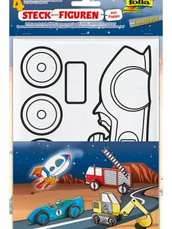 Creativiteitsset "Steekfiguren - Voertuigen" - 4 stuks