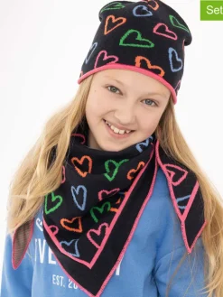 2-delige accessoiresset "Colorful Hearts" zwart/meerkleurig