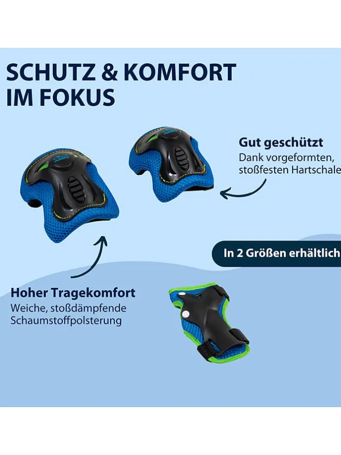6-delige beschermingsset "Kids" zwart/blauw