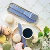 4-delige bestekset blauw/lichtgrijs
