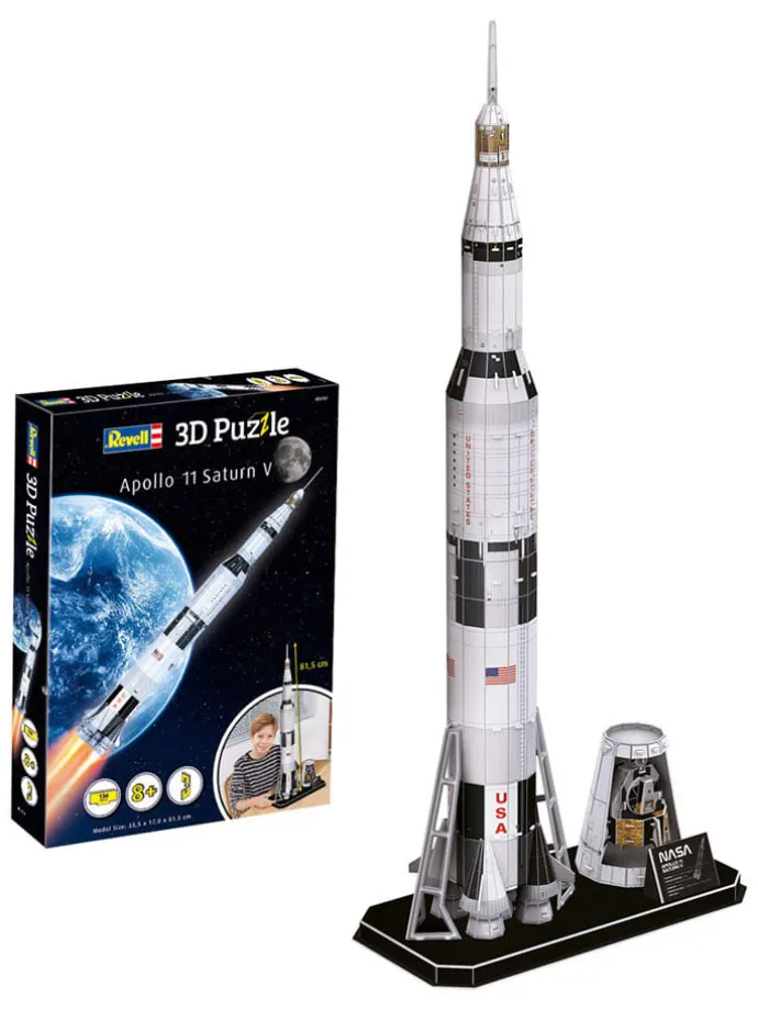 136-delige 3D-puzzel "Apollo 11 Saturn V" - vanaf 8 jaar