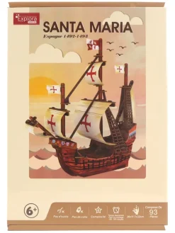 93-delige 3D-puzzel "Bateau Santa Maria" - vanaf 6 jaar