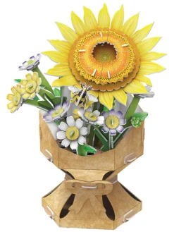 102-delige 3D-puzzel "Bloemen-Boeket - Zonnebloemen" - vanaf 8 jaar