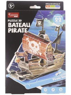 22-delige 3D-puzzel "Piratenschip" - vanaf 5 jaar