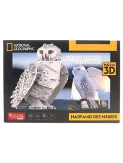 62-delige 3D-puzzel "Sneeuwuil" - vanaf 8 jaar