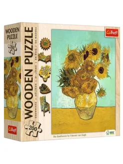 200-delige houten puzzel "Zonnebloemen - Vincent van Gogh" - vanaf 6 jaar