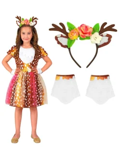 3-delige kostuum "Reindeer" bruin/lichtroze/wit
