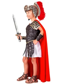 3-delige kostuum "Romeinse centurion" zwart/rood/wit