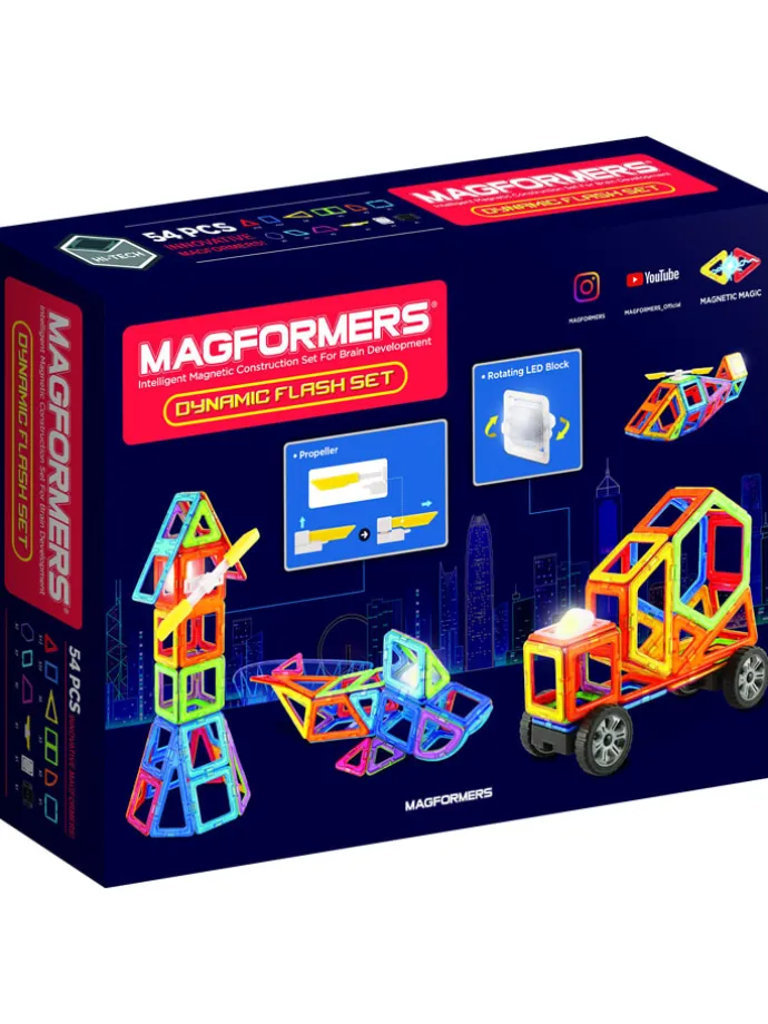 54-delige magneetspeelset "Dynamic Flash Set" - vanaf 3 jaar