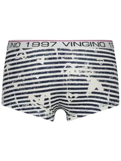 3-delige ondergoedset donkerblauw/wit
