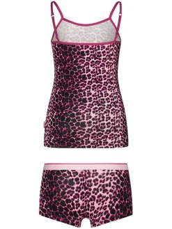 2-delige ondergoedset roze/zwart