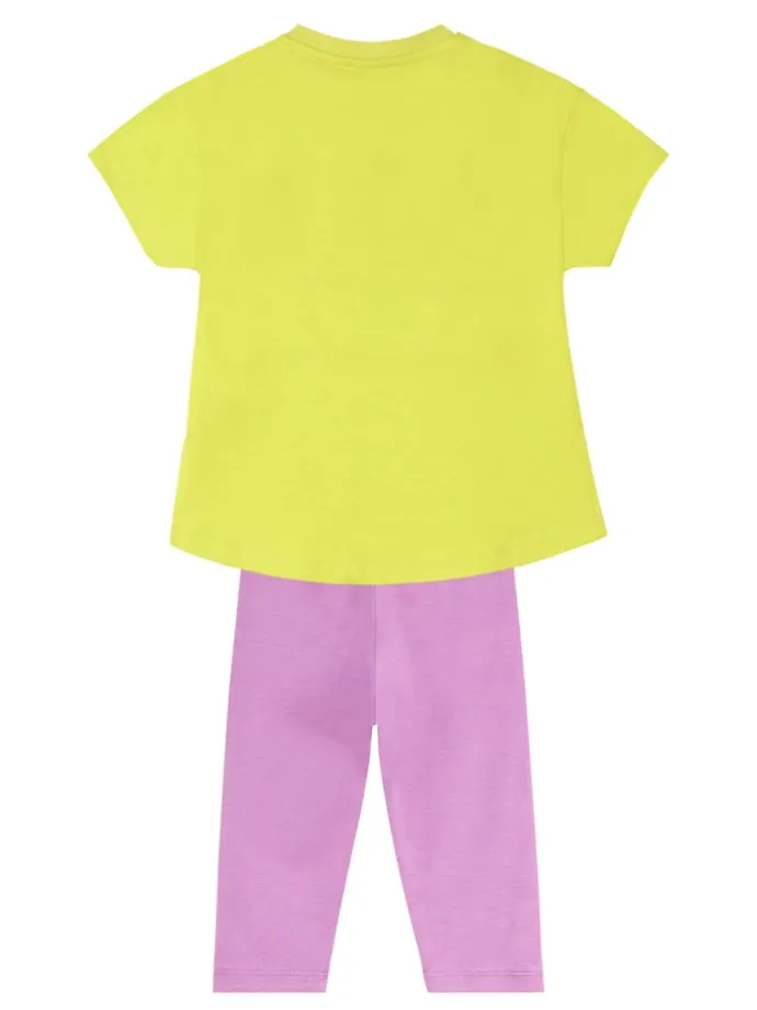 2-delige outfit "Cool Unicorn" geel/paars