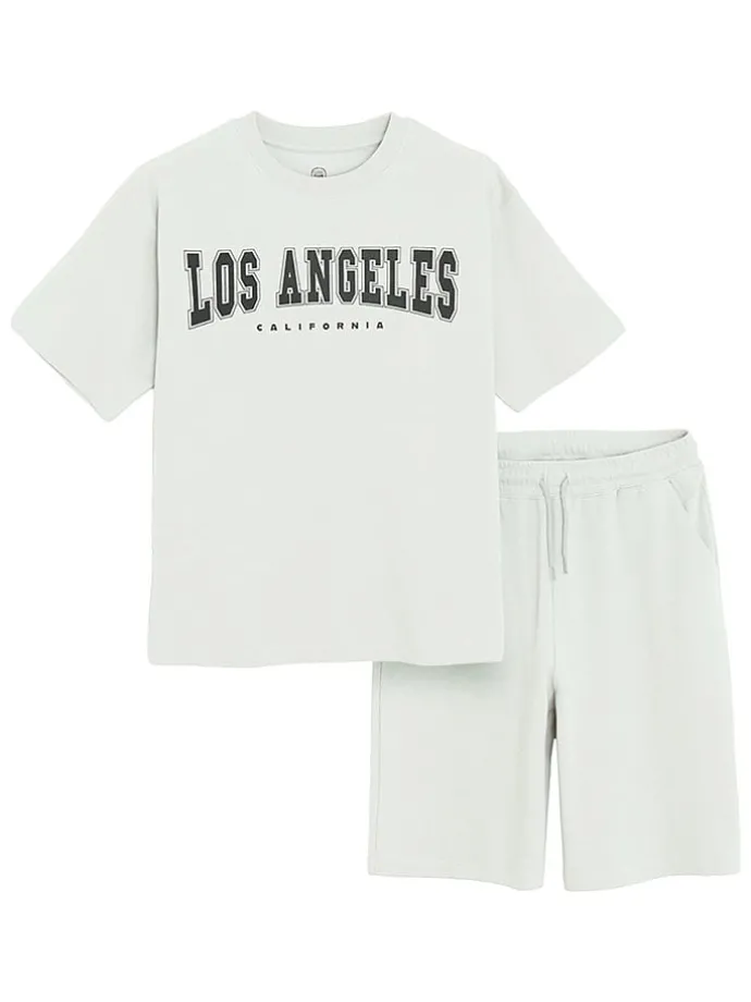 2-delige outfit grijs