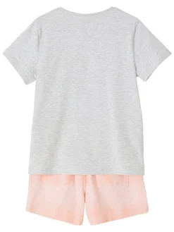 2-delige outfit grijs/oranje